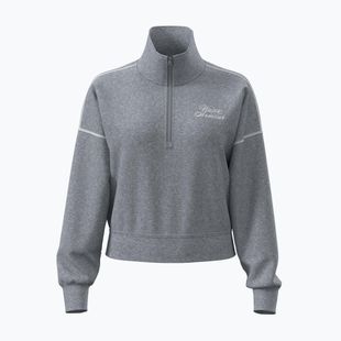 Felpa donna Under Armour Rival Fleece Script HZ gray light heather/white