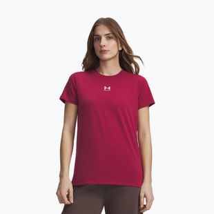 Maglietta da donna Under Armour Rival Core claret/white