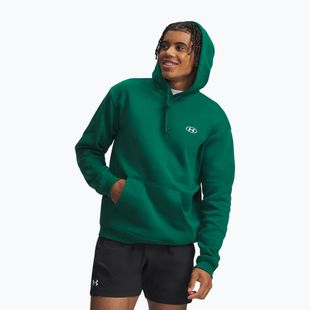 Felpa da uomo Under Armour Rival Fleece Hoodie campus ivy/white