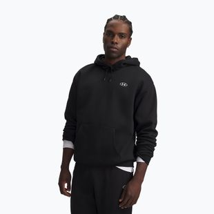 Felpa da uomo Under Armour Rival Fleece Hoodie ultimate black/white