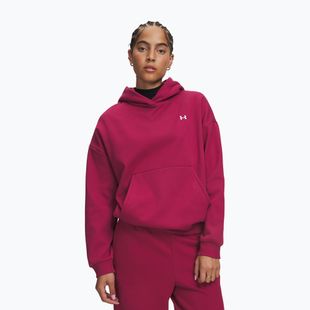 Felpa donna Under Armour Icon Fleece Hoodie claret/white