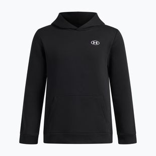 Felpa bambini Under Armour B Rival Fleece Hoodie ultimate black/white