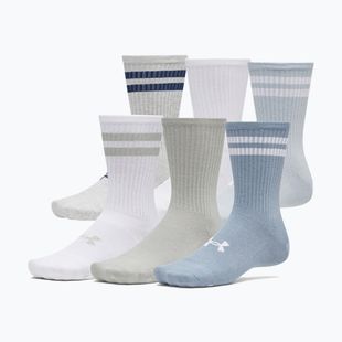 Calze Under Armour Essential Crew 6 Pack blue fog/blue wind/white