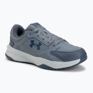 Scarpe da allenamento uomo Under Armour Edge Leather gravel/blue fog/blackout navy