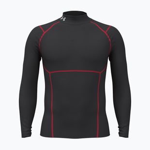Longsleeve da allenamento da uomo Under Armour Coldgear Elite Comp Mock ultimate black/red/reflective