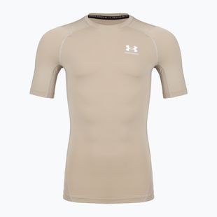 Maglia training da uomo Under Armour HG Armour Comp timberwolf taupe/white
