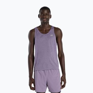 Maglietta da uomo New Balance Singlet Athletics candied violet heather