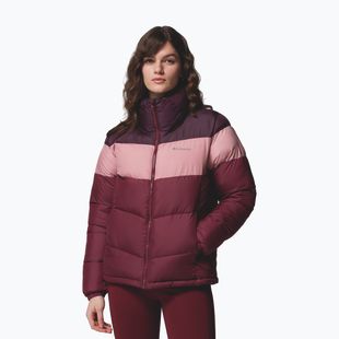 Giacca imbottita donna Columbia Puffect II Colorblock rich wine/eraser pink/moonvista