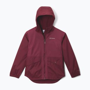 Giacca antipioggia per bambini Columbia Rainy Trails II Fleece rich wine