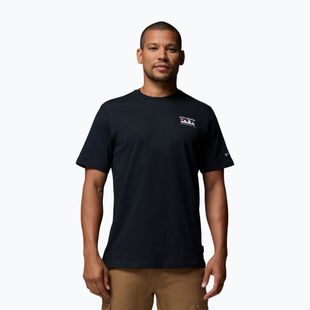 T-shirt da trekking uomo Columbia Explorers Canyon Back black/peaks and waves
