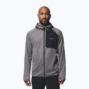 Felpa uomo Columbia Triple Canyon Grid Fleece Hooded Full Zip II city grey/black