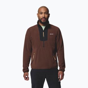Felpa uomo Columbia Sequoia Grove Half Zip Fleece tobacco/black