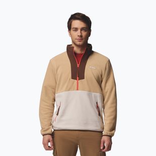 Felpa uomo Columbia Sequoia Grove Half Zip Fleece canoe/dark stone/tobacco