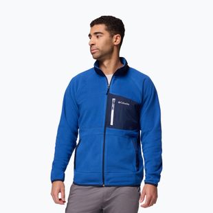Felpa in pile da uomo Columbia Fast Trek Overlay Full Zip mt blue/coll navy