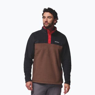 Pile da uomo Columbia Steens Mountain Half Snap II tobacco/black/mountain red