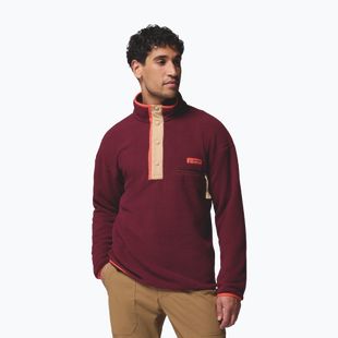 Pile da uomo Columbia Helvetia II Half Snap Fleece rich wine