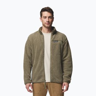 Felpa uomo Columbia Rugged Ridge High Pile Full Zip stone green