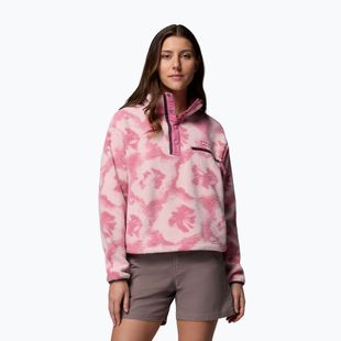 Felpa in pile da donna Columbia Helvetia II Printed Cropped Half Snap rosette/sprayflower