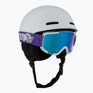 Casco da sci per bambini Salomon Player Combo ice flow/ice flow + Maschera da sci XV Jr mid blue