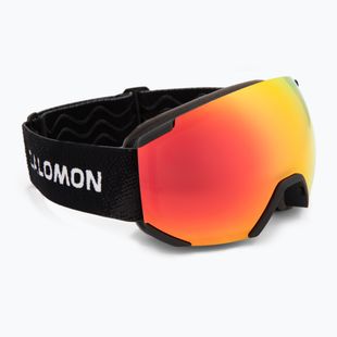 Maschera da sci per bambini Salomon Radium black/mi mid red