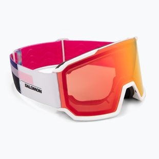 Maschera da sci Salomon S/View 3 white/ml mid red