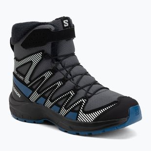 Scarpe da trekking per bambini Salomon XA Pro V8 Winter Waterproof turbolenza / nero / blu scuro