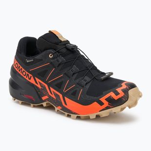 Scarpe da corsa da uomo Salomon Speedcross 6 GTX nero/arancione shock/pepe bianco