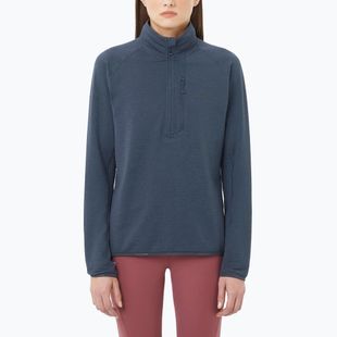 Felpa da trekking donna Salomon Essential Lightwarm Half Zip blue night