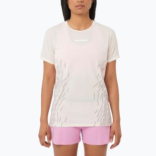 Maglietta da corsa da donna Salomon Sense Aero SS Tee GFX whisper white