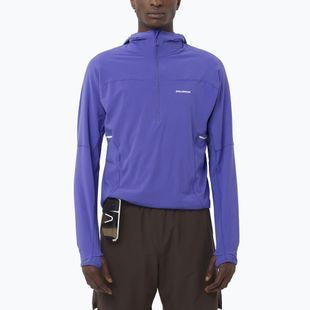 Felpa con cappuccio Salomon Sense Aero Half Zip da uomo, liberia