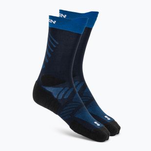 Calzini Salomon Aero Crew maritime blue/bluing/white