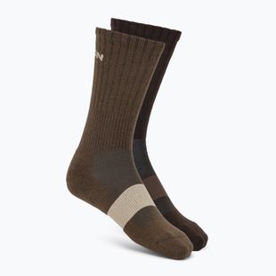 Calzini Salomon Evasion Crew 2 pairs dark earth/walnut