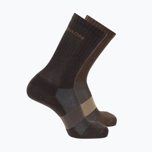 Calzini Salomon Evasion Crew 2 pairs dark earth/walnut