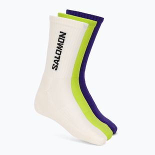 Calzini Salomon Everyday Crew 3 pairs vanilla ice/acid lime/deep blue