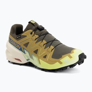 Scarpe da corsa uomo Salomon Speedcross 6 GTX grape leaf/aspargus green