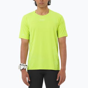 Maglietta da running da uomo Salomon Sense Aero SS Tee GFX acid lime