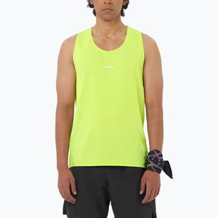 Canotta da running da uomo Salomon Sense Aero Singlet GFX acid lime