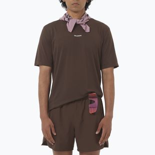 Maglietta da running da uomo Salomon Shakeout Core cofee bean