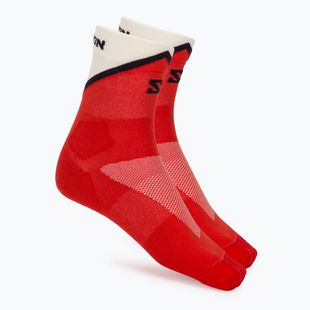 Calzini Salomon Pulse Ankle fiery red/vanilla ice/black