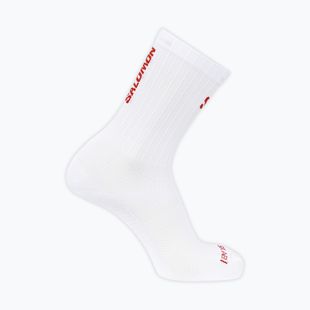Calzini Salomon S/Lab Phantasm Crew 3 white/fiery red