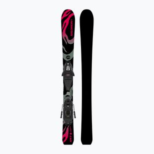 Sci alpini da bambino + attacchi Salomon QST Jr Black XS + C5 GW black/neon punch