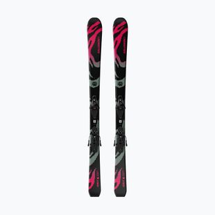Sci alpini da bambino + attacchi Salomon QST Jr Black M + L6 GW black/neon punch