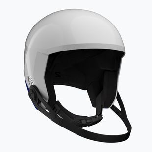 Casco da sci per bambini Salomon Equipe Fis + Chinguard Jr white/race blue
