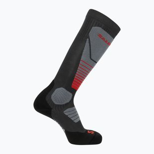 Calze da sci Salomon S/Pro Anthracite/Medium Grey/Fiery Red