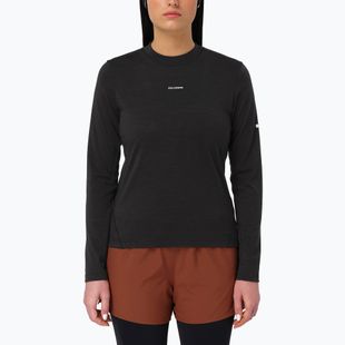 Longsleeve da running donna Salomon Sense Merino Tee LS deep black