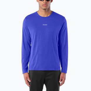 Longsleeve da running uomo Salomon Shakeout Core LS Tee clematis blue