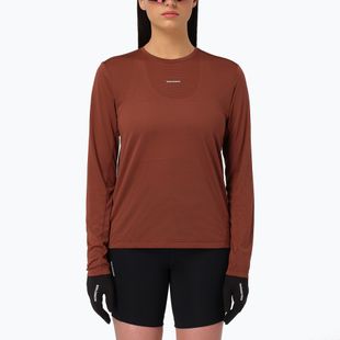 Longsleeve da running donna Salomon Shakeout Core LS Tee burnt umber