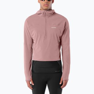 Felpa da corsa uomo Salomon Sense Aero Hybrid Half Zip Hooded antler
