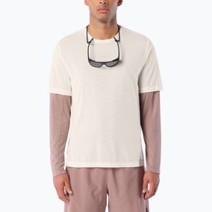 Maglia da corsa da uomo Salomon Shakeout Core GFX SS Tee whisper white/pink frosting
