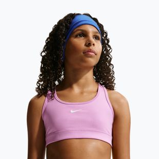 Reggiseno sportivo da bambina Nike Swoosh light magenta/white